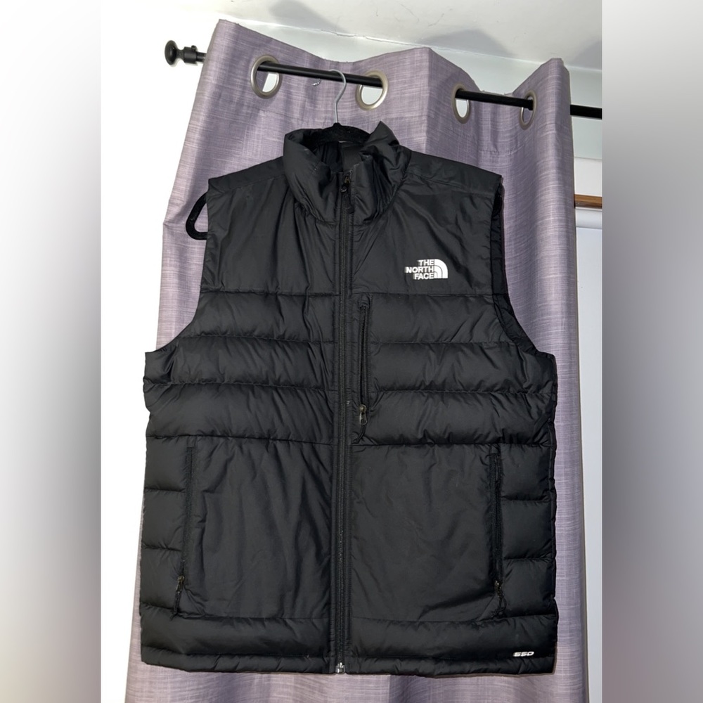 SOLD North Face puffer vest- Mens medium/ black. Gently worn